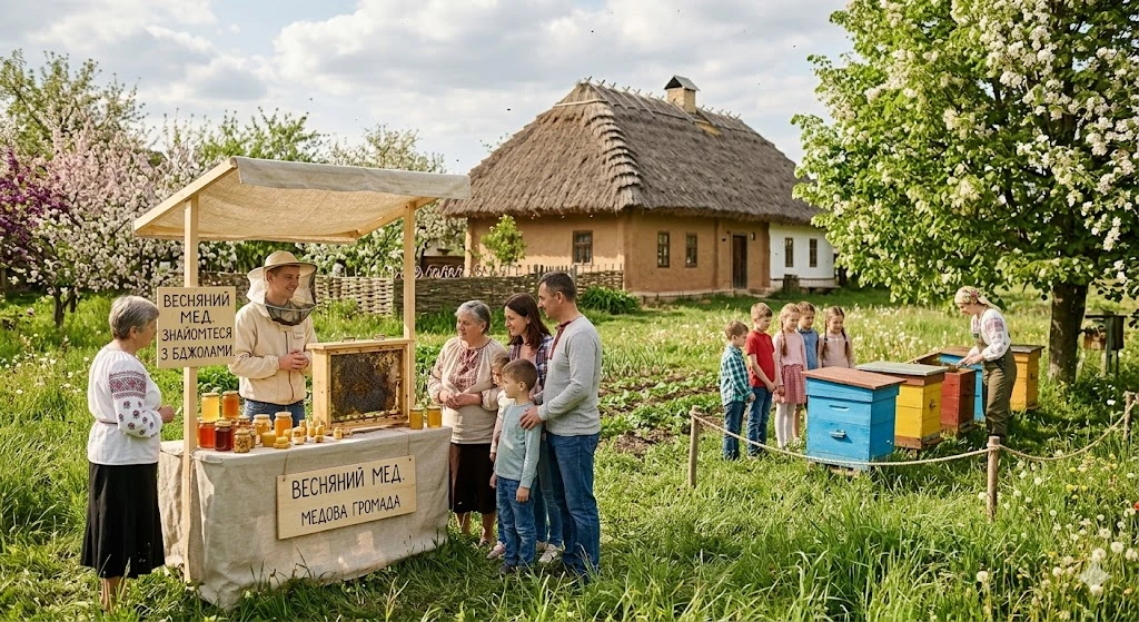 Ярмарка меда в деревне