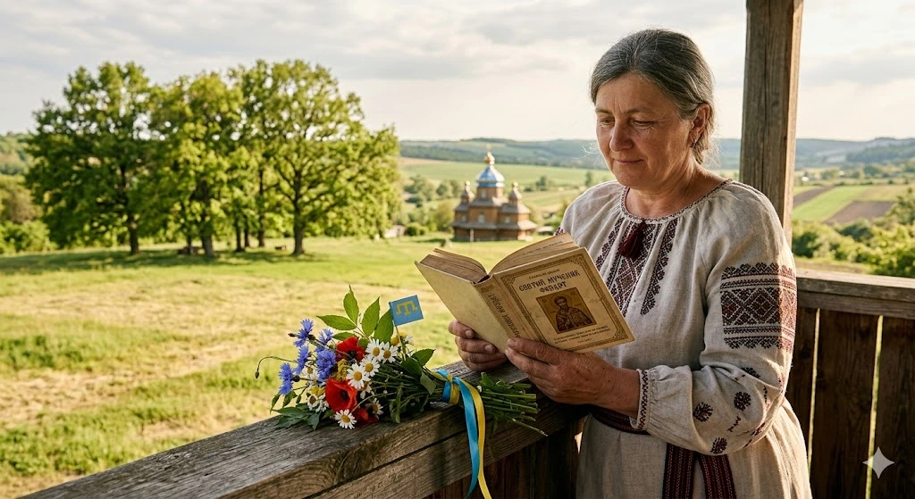 Женщина с книгой на балконе