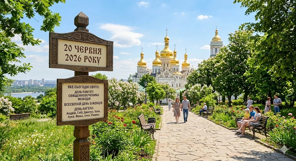 Календарь-табличка в парке