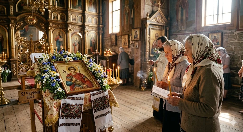 Молитва в українському храмі