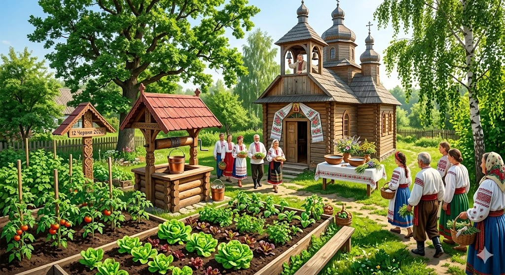 Сельский украинский церковный двор