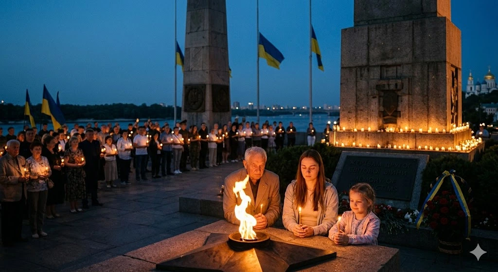 Свечи памяти, вечерний митинг
