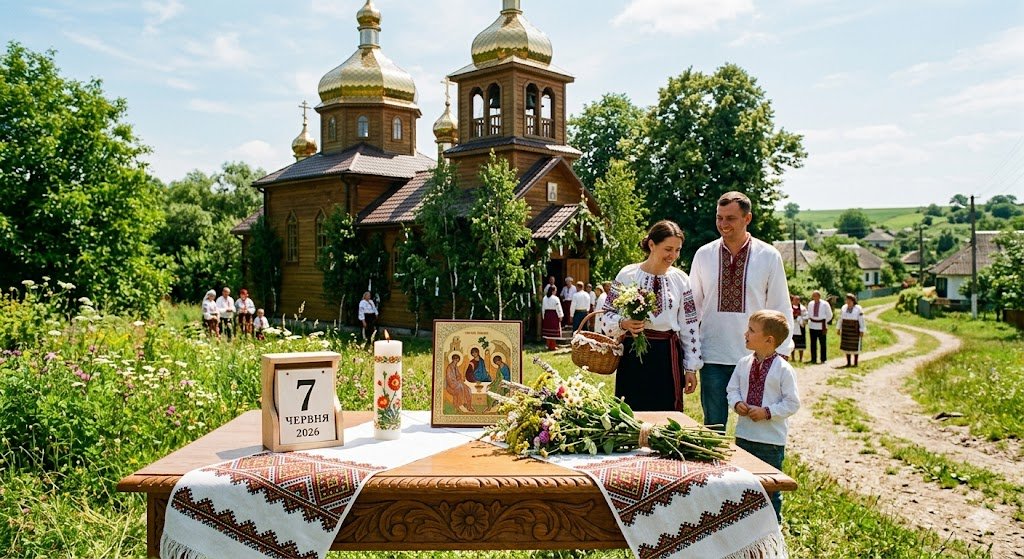 Троица в церкви: семья