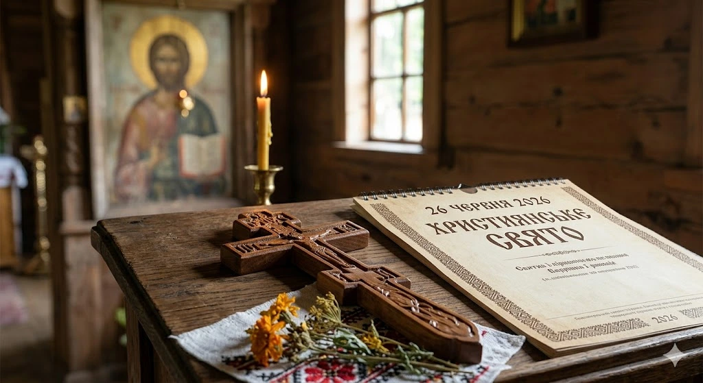 Церковный календарь и крест