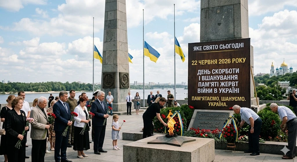 Возложение цветов, мемориал Киев