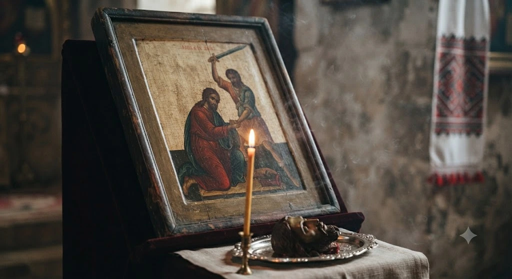 Икона и глава Иоанна Крестителя