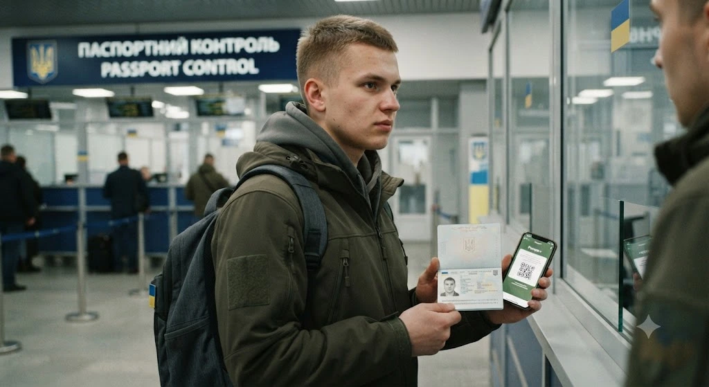 Парень на паспортном контроле