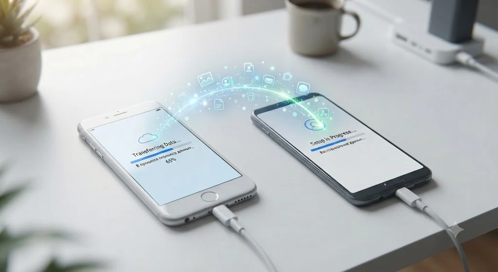 Перенос данных между телефонами