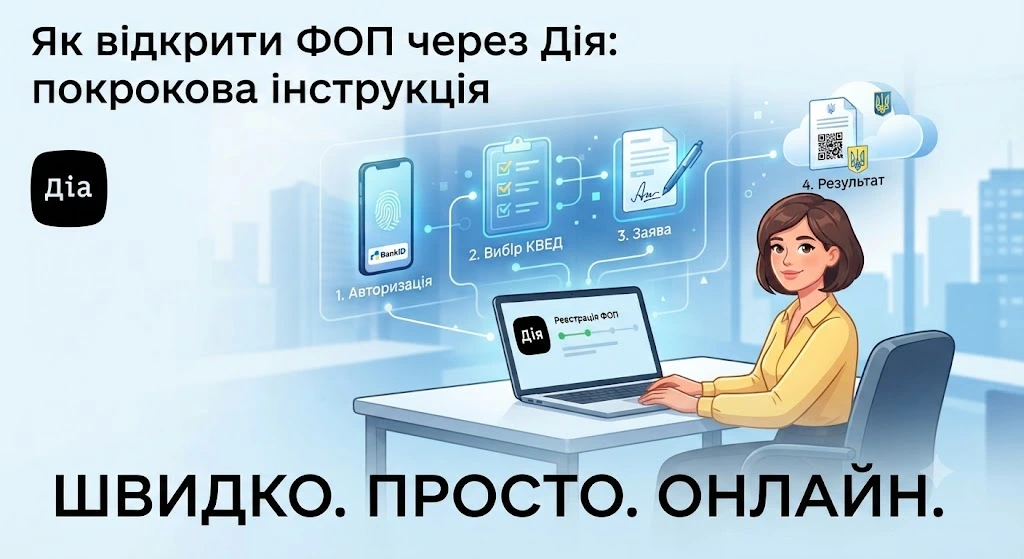 Пошаговая регистрация ФОП в "Дії"