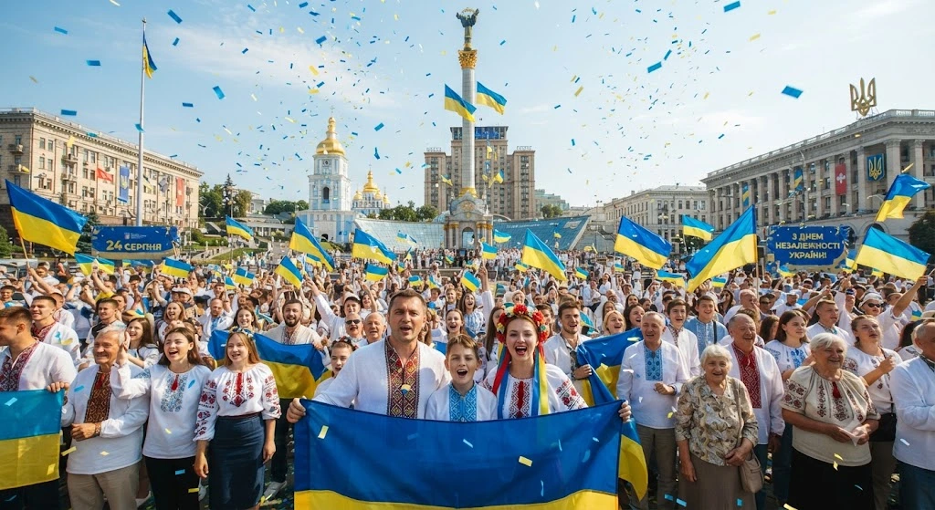 Празднование Дня Независимости в Киеве