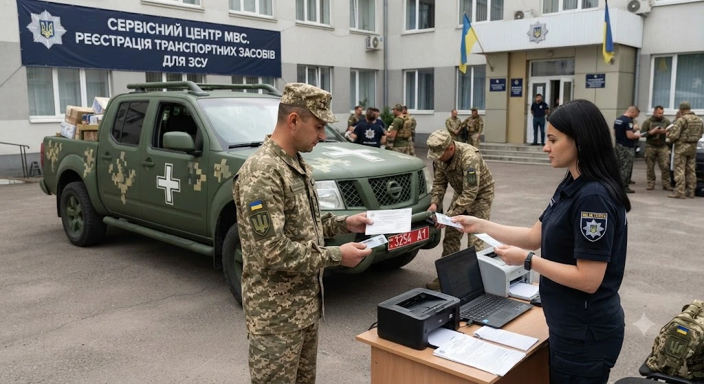 Регистрация пикапа для ВСУ