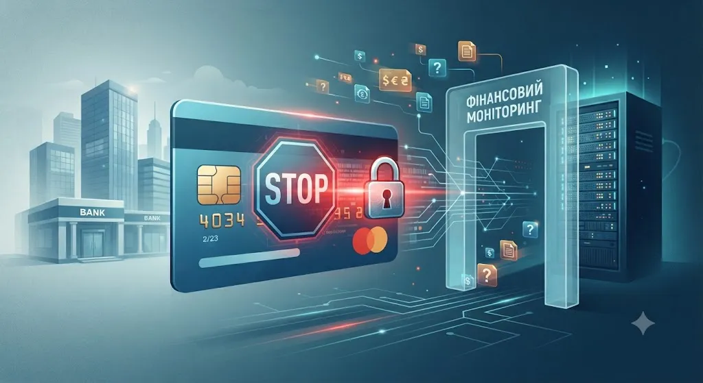 Блокировка карты финмониторингом банка