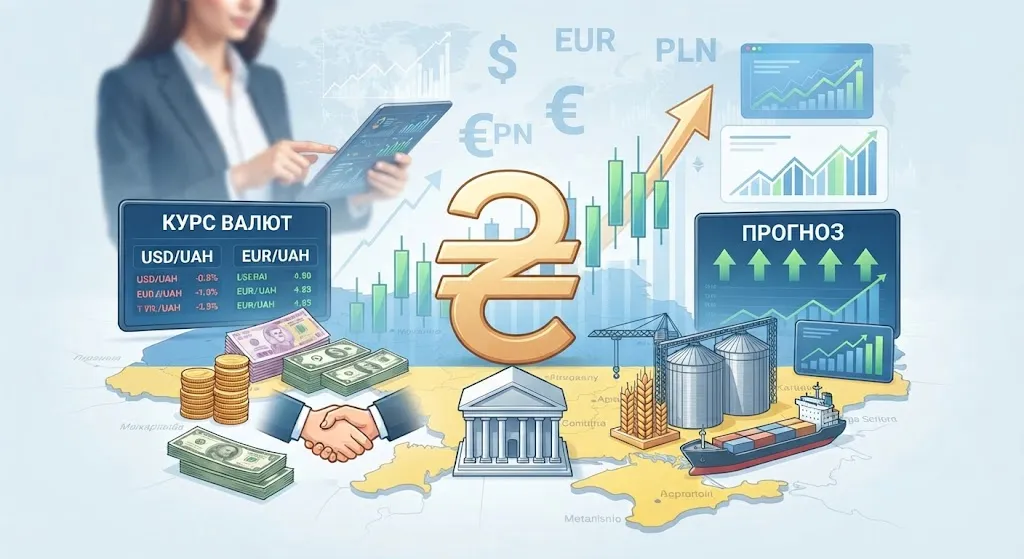 Инфографика экономики Украины и курса валют