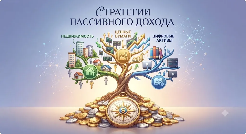 Инфографика стратегий пассивного дохода