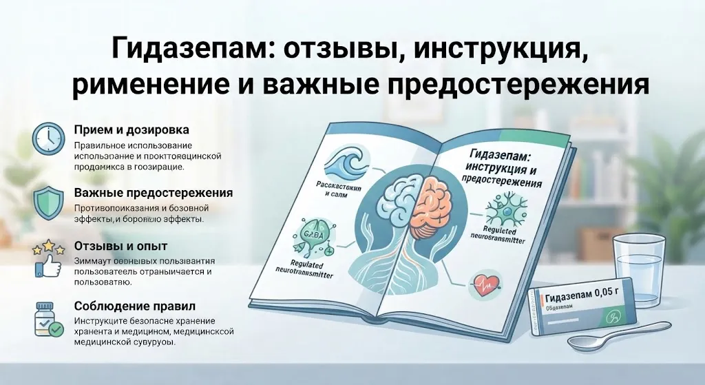 Применение и предостережения Гидазепама